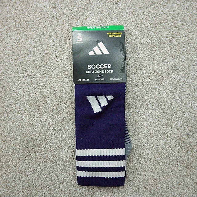 Adidas Soccer Socks Youth Small 2Y-5Y Blue Over The Calf Aeroready 1 Pair