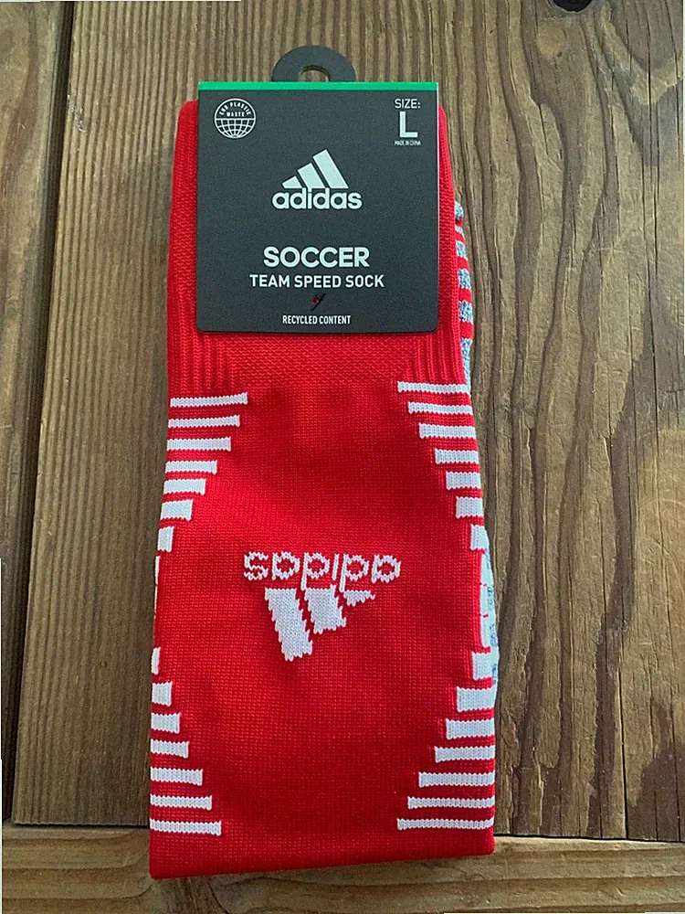 Adidas Soccer Team Speed Soccer Socks Red Size L - Men’s 9-13-Wm 10-12