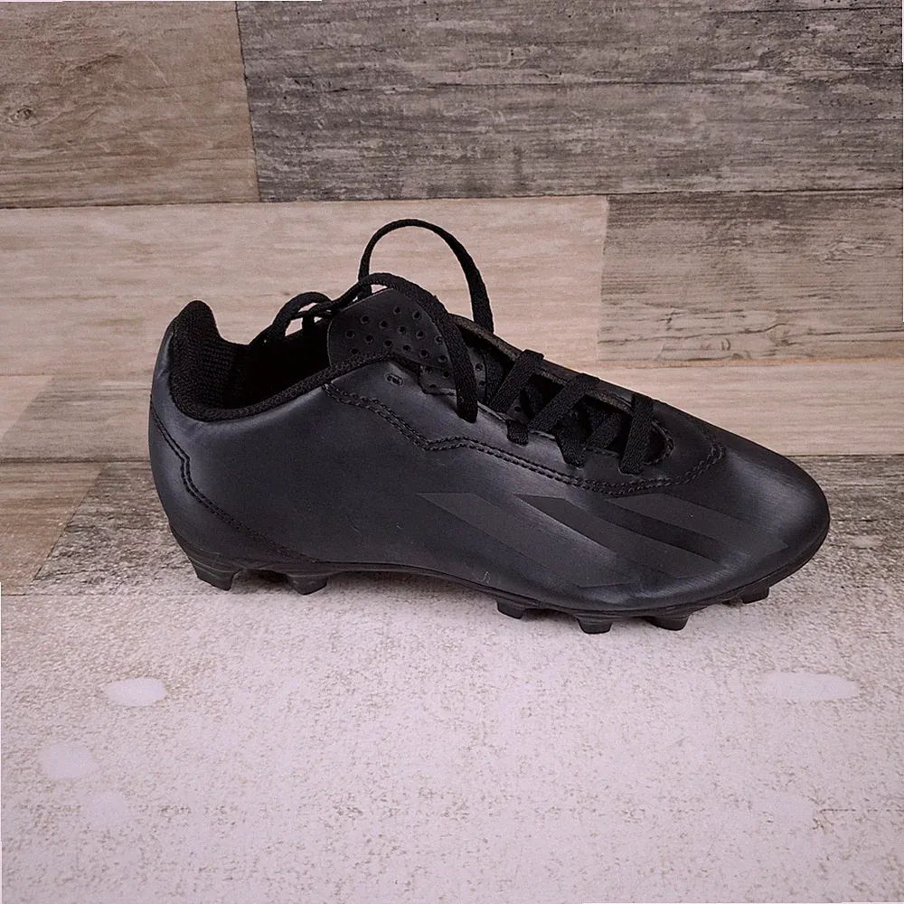 Adidas Soccer X Crazyfast.4 Firm Ground Kids Soccer Cleats Sz 1.5 Black Lace Up