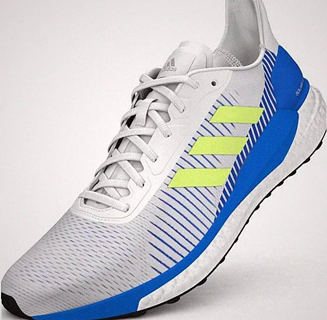 Adidas Solar Glide 19 White Blue Green Neutral Run Boost Energy Rail