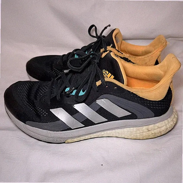 Adidas Solar Glide 4 ST Mens US 7.5 Black White Silver Orange Grey Boost
