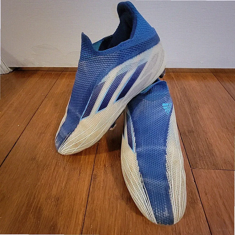 Adidas Speed flow.3 FG Soccer Cleats size 13.5 Kids Blue White Futbol