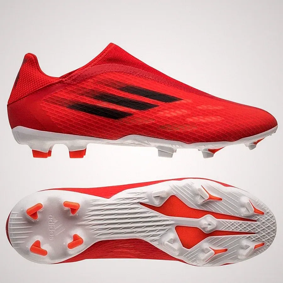 adidas Speed Flow Laceless Firm Ground Boots Cleats Soccer Men Size 12UK SALE