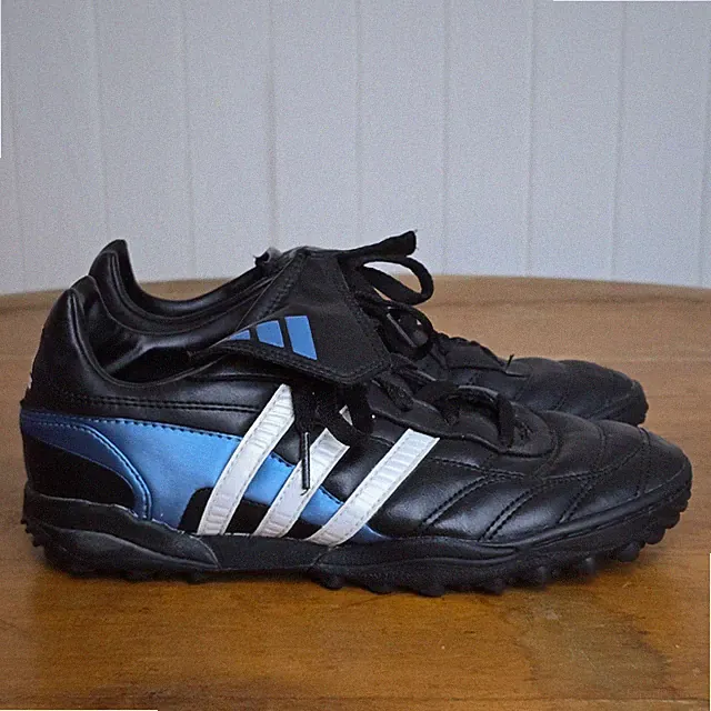 Adidas SPG 753 soccer football indoor turf cleats shoes black purple mens sz 6