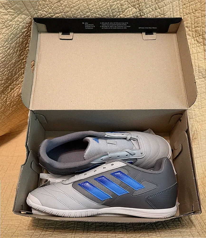 adidas Super Sala 2 Indoor Soccer Shoes Gray US 9.5 Soccer Shoes