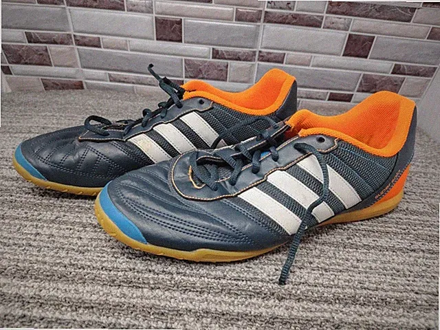 Adidas Super Sala Indoor Soccer Shoes Blue Orange White Men's 11.5