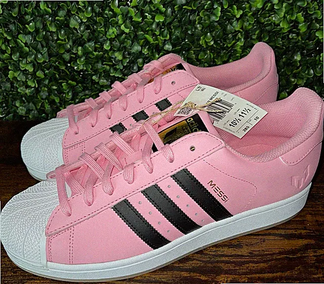 adidas Superstar Lionel Messi Inter Miami CF Low Top Lace Up M10.5 W11.5 JR1520