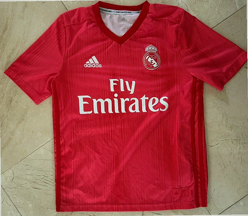 ADIDAS Team Portugal RED Soccer Jersey Youth Boys L EUC