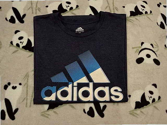 Adidas Tee Boys Size Large 14/16 Shirt Blue Logo Aeroready Kids Youth L