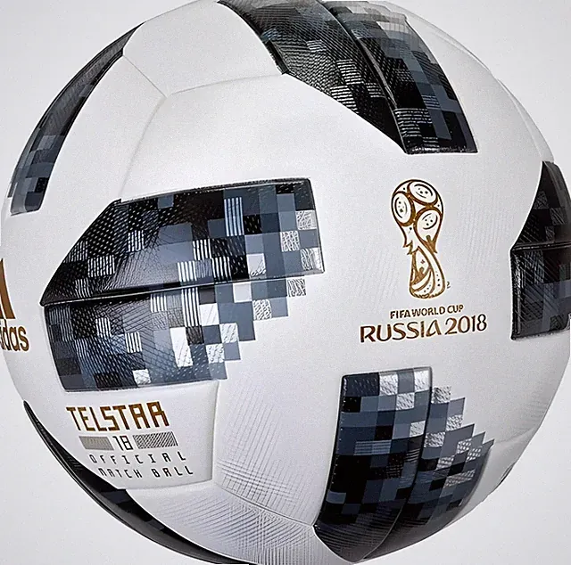 Adidas Telstar Russia 2018 Black World Cup Soccer Ball Size 5 | Gift for FB Fans