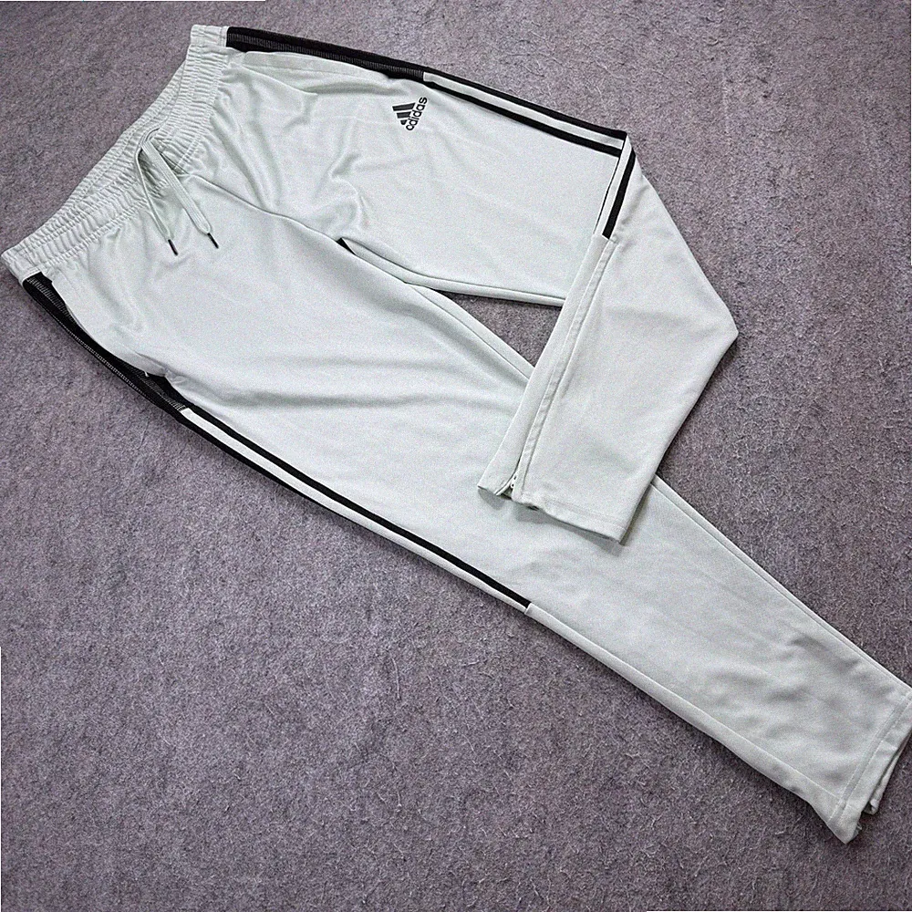Adidas Tiro 21 Soccer Pants Men L Green Ankle Zip 30" Warmup Training IC6397