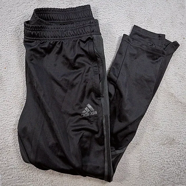 Adidas Track Pants Mens XL Black Drawstring Zip Pocket Active Gym Joggers Soccer