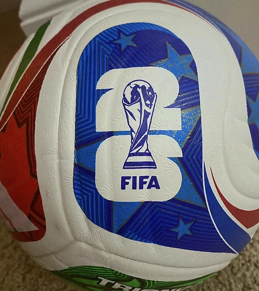 adidas Trionda Pro FIFA Approved Match Soccer Ball Size 5 White/Green/Blue/Red