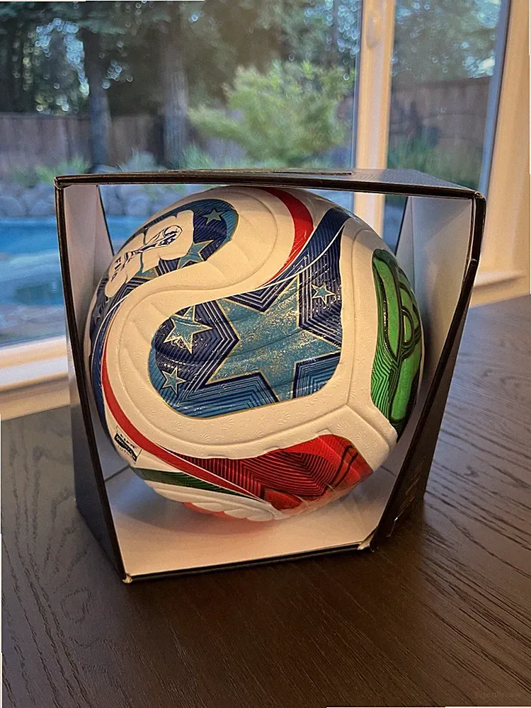 adidas Trionda Pro World Cup 26 Match Ball White/Blue/Red/Lime Sz 5