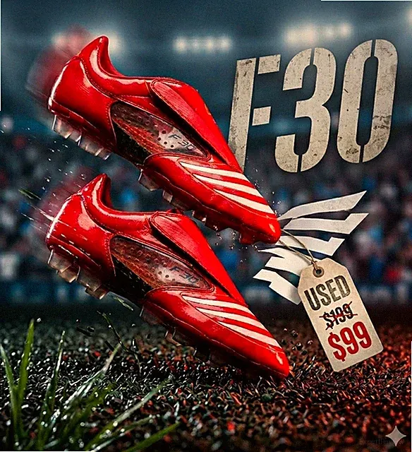 Adidas TRX F-30 Euro 2008 Soccer Boots Cleats Vintage Red – Size EU 46 (30 cm)
