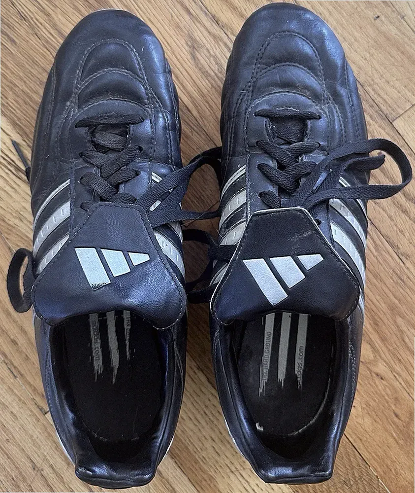 Adidas TRX Hard Ground Soccer Cleats Mens 42 8.5 US Black Vintage