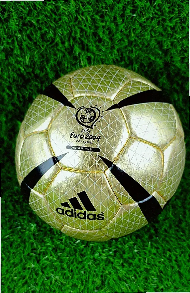 Adidas UEFA Euro 2004 Portugal Roteiro Official Gold Soccer Ball (Size 5)