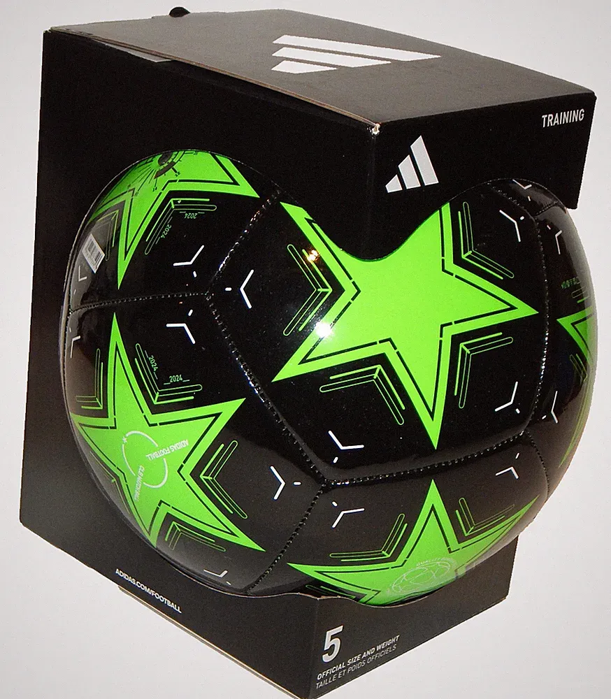 adidas UEFA UCL Champions League Size 5 Official Match Soccer Ball Black/Green