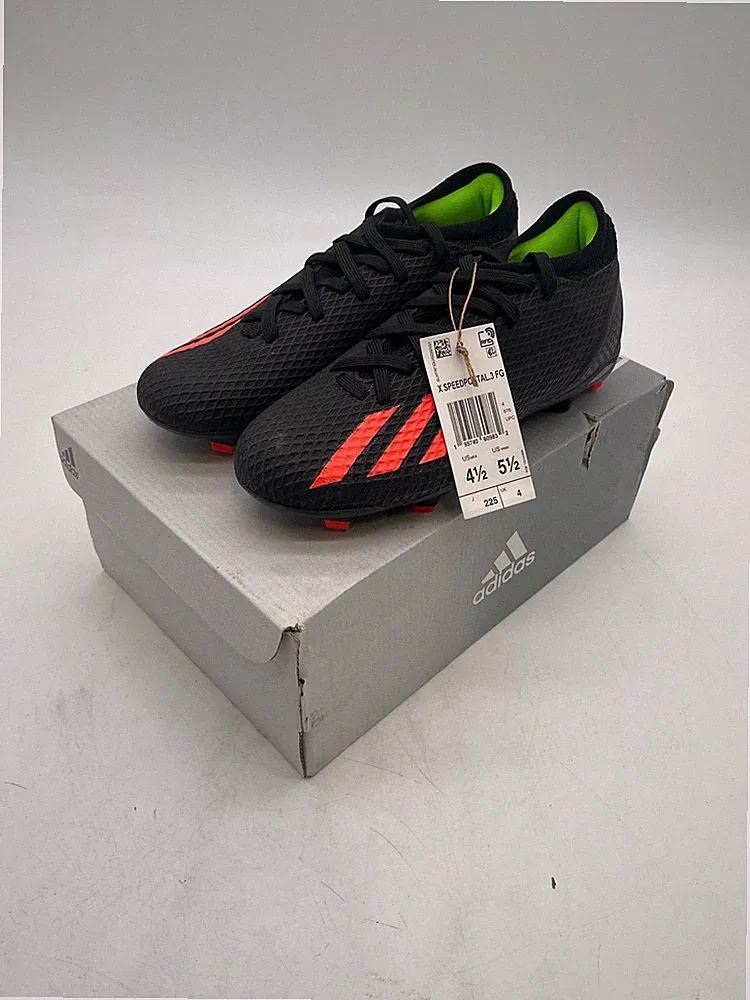 adidas Unisex Adult's X Speedportal.3 FG Soccer Cleats - Black/Red/Green, 4.5
