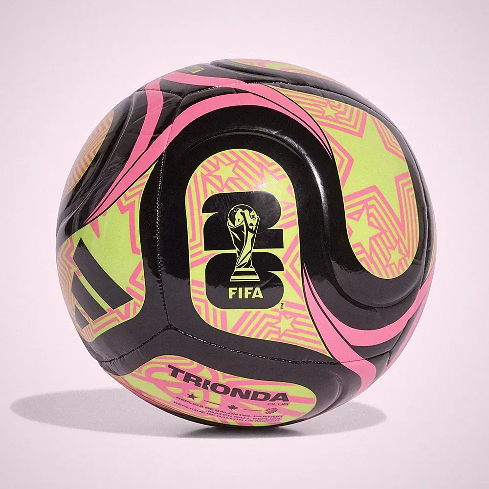 Adidas Unisex-Adult World Cup Soccer Ball, 5, Black/Lucid Lemon/Lucid Pink