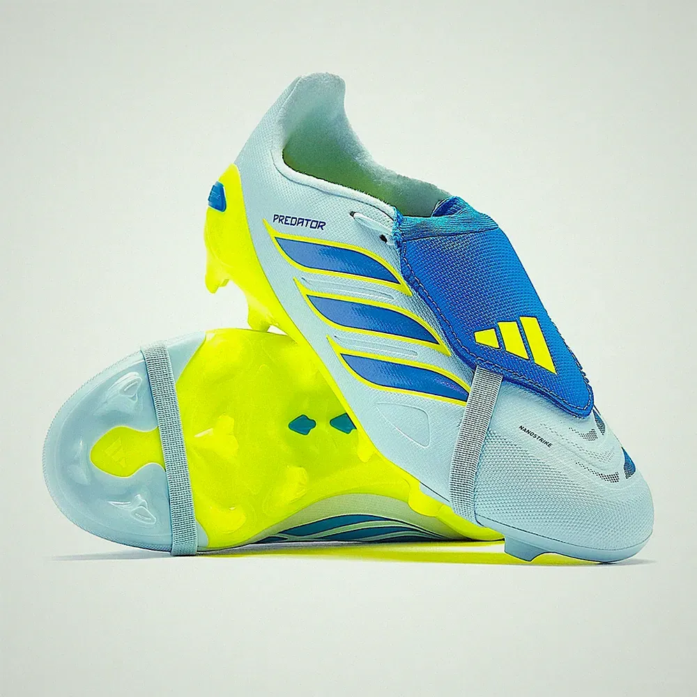 adidas Unisex Predator Soccer Cleats Size M6.5/W7.5 Crystal Sky Ray Blue Yellow