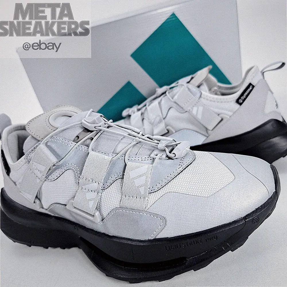 Adidas US 10.5 Mens Silver Metallic/Black Speed Lace Hike Agravic XTR JR5745 New