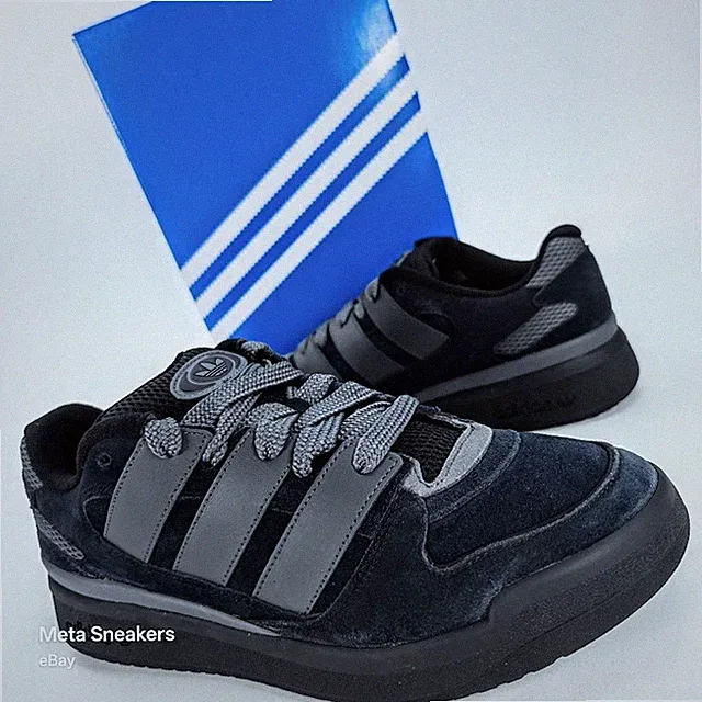 Adidas US 10 Men's Black Grey Suede Skate Retro Y2K Forum 2000 Low JR1121 New