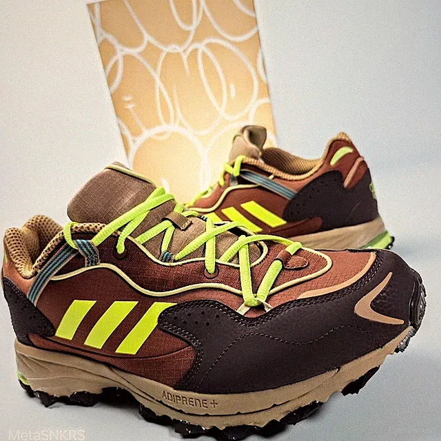 Adidas US 12.5 Men's Brown Yellow Plant Grow Comfort Hike Hoverturf GY9672 NIB