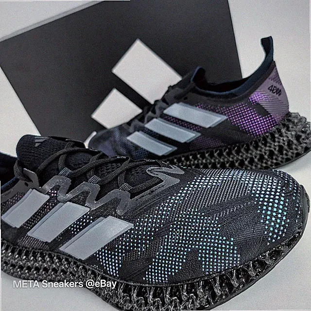 Adidas US 14 Men's Black Grey Purple Blue Lightweight Runner 4DFWD 4M JI1452 NIB