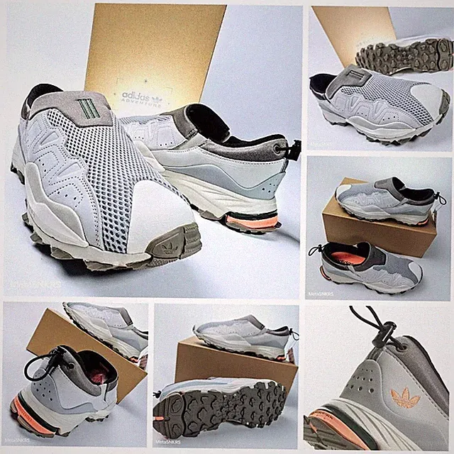 Adidas US 14 Men's Grey Aluminum Orange Outdoors Adventure Hyperturf HQ6501 New