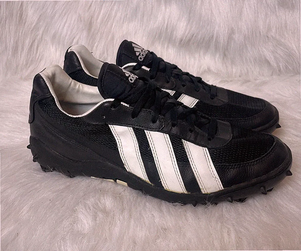 Adidas Vintage 90s Soccer Cleats RaRe Mesh Cleat Mens Size 13 Black White