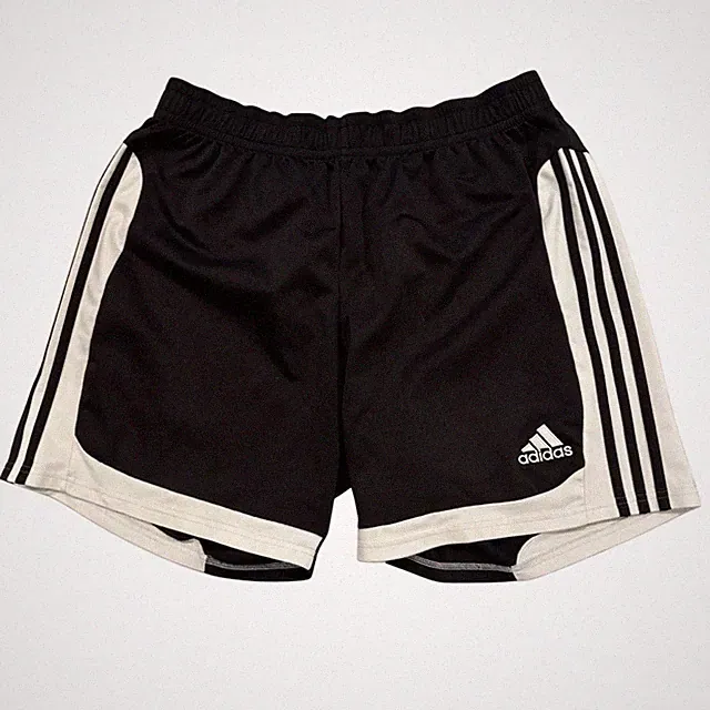 Adidas Vintage Soccer Shorts Nylon Black White Mens XL