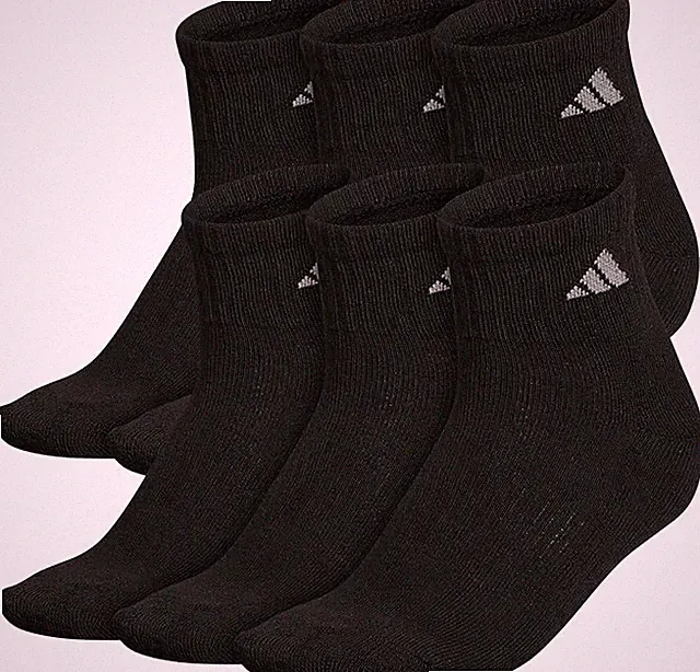 Adidas Women's Ankle Socks Cushioned Quarter Fi 6-Pack Black Size 5-10 5150438A
