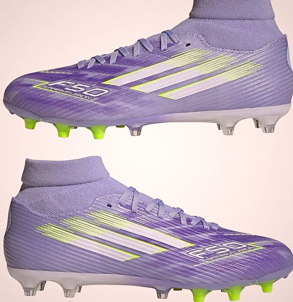 adidas Women’s F50 Sparkfusion League Firm Ground Soccer Cleats Purple 4.5 M