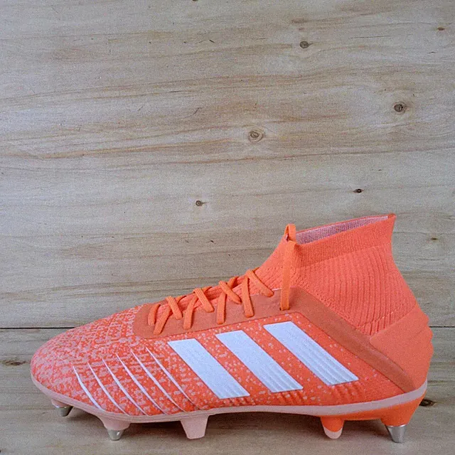 Adidas Women's Predator 19.1 SG Soccer Cleats Hi-Res Coral/White G25818 Sz