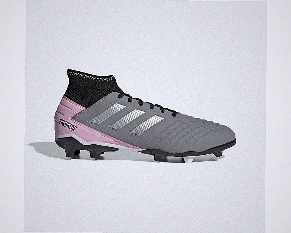 Adidas Women's Predator 19.3 FG Soccer Cleats F97528 Grey Silver Pink Sz 8.5-10