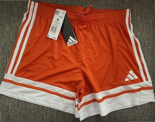 Adidas Women's Squadra 25 Soccer Shorts, Team Medium Orange/White NWT Fast Ship
