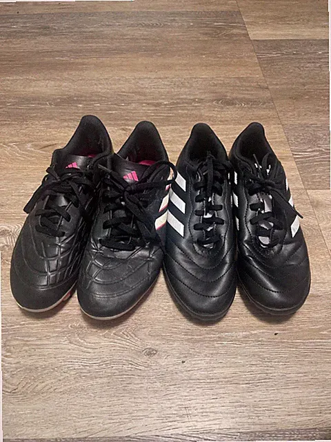 Adidas Women Soccer Cleats. Indoor and Outdoor package deal. Black/White.