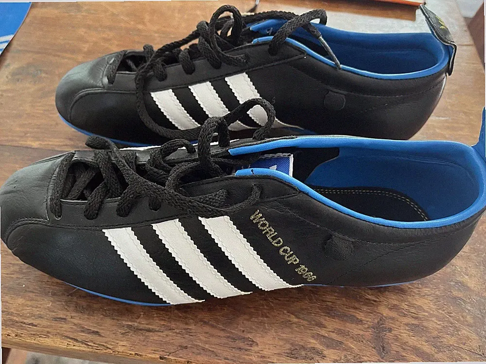 adidas World Cup 1966 Men’s Soccer Cleats Leather Lace-Up Low Top Black