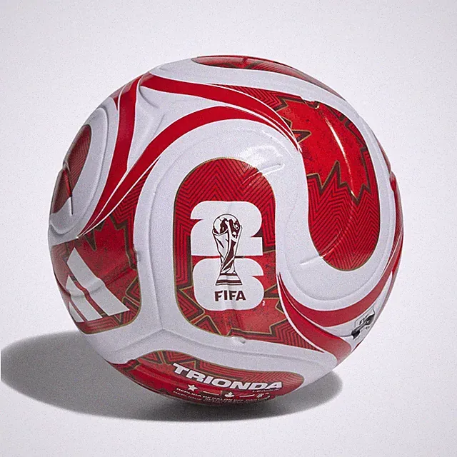 adidas World Cup League Soccer Ball Size 4 White Vivid Red Power Unisex-Adult