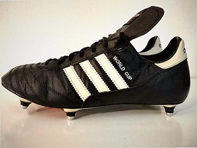 adidas World Cup SG Soccer Cleat Boot K Leather Men's Sz 12.5 Germany 011040 Vtg