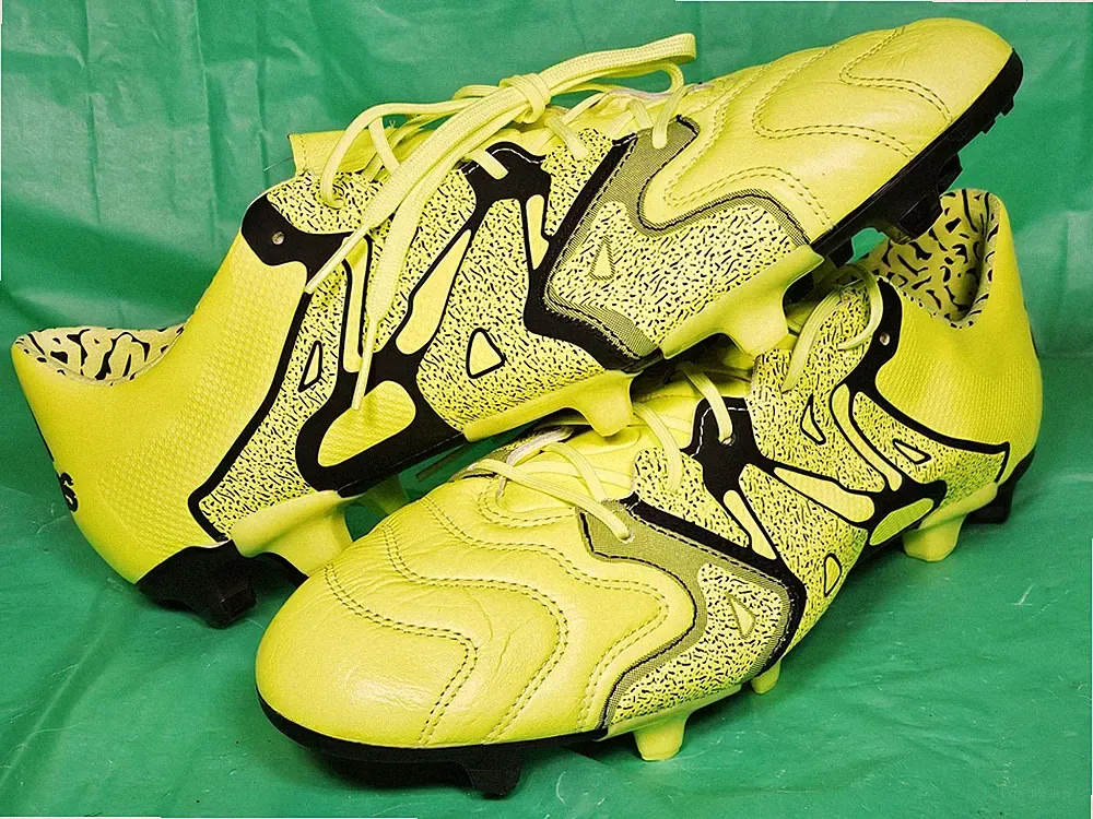 ***Adidas X 15.1 FG Leather (Yellow/Black) Soccer Cleats Mens (B26979) Size: 12