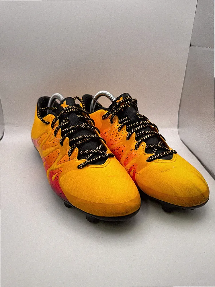 Adidas X 15.3 FG AG S74632 Mens US 9 Orange Red Low Top Football Soccer Cleats