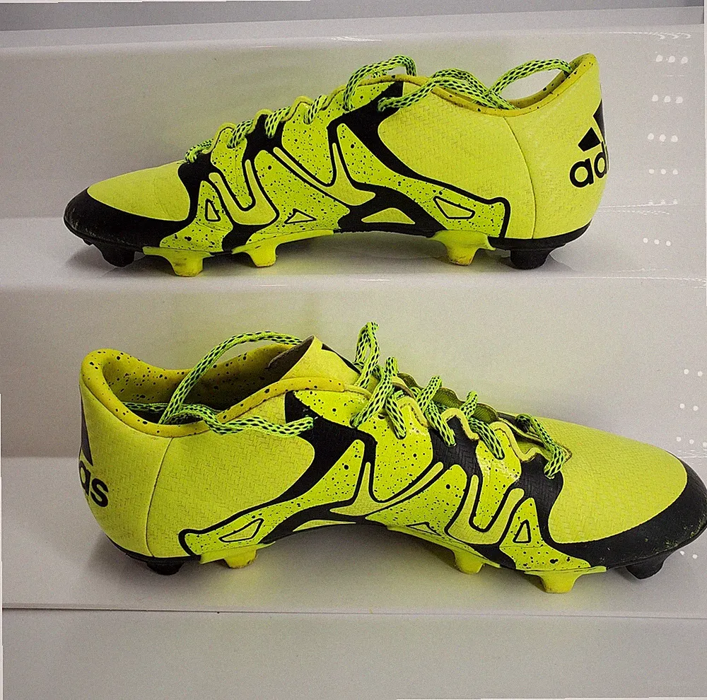 Adidas X 15.3 FG/AG soccer cleats in the "Solar Yellow/Core Black" 7 1/2 Male