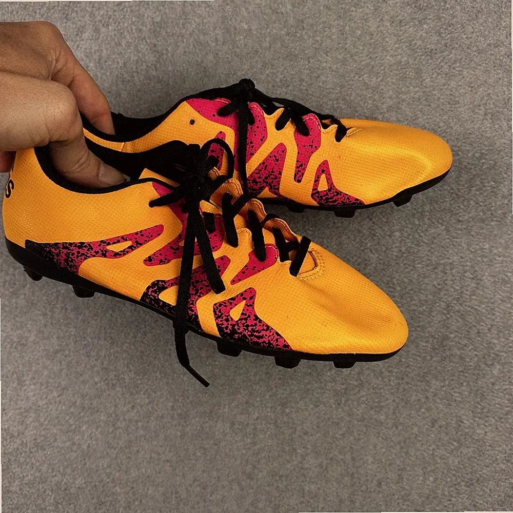 adidas X 15.3 FG Firm Ground Soccer Cleats Shoes Youth US 4 Orange Pink Black