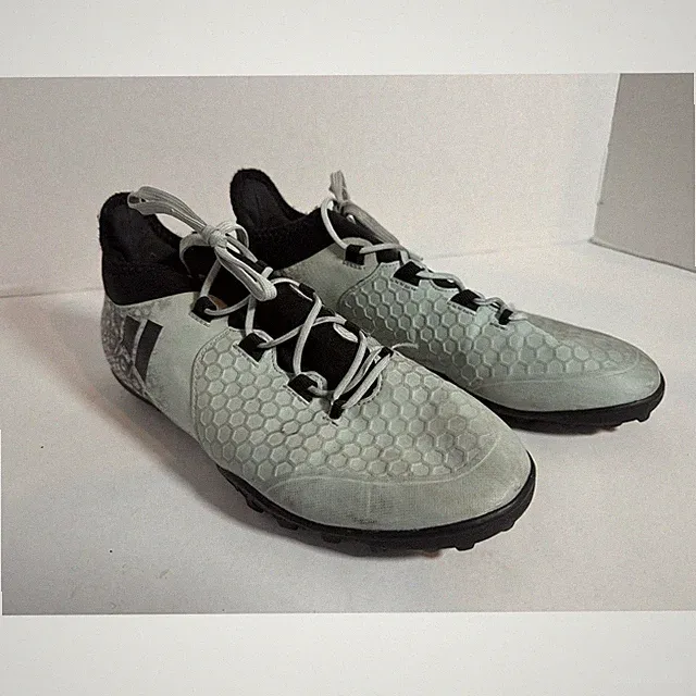Adidas X 15.3 TF Turf Soccer Shoes Light Grey Black Honeycomb Texture Mens 10.5
