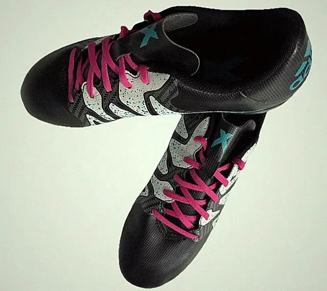 Adidas X 15.4 FG Soccer Cleats US Size 5.5 Black Shock Mint Pink 2015 Near Mint