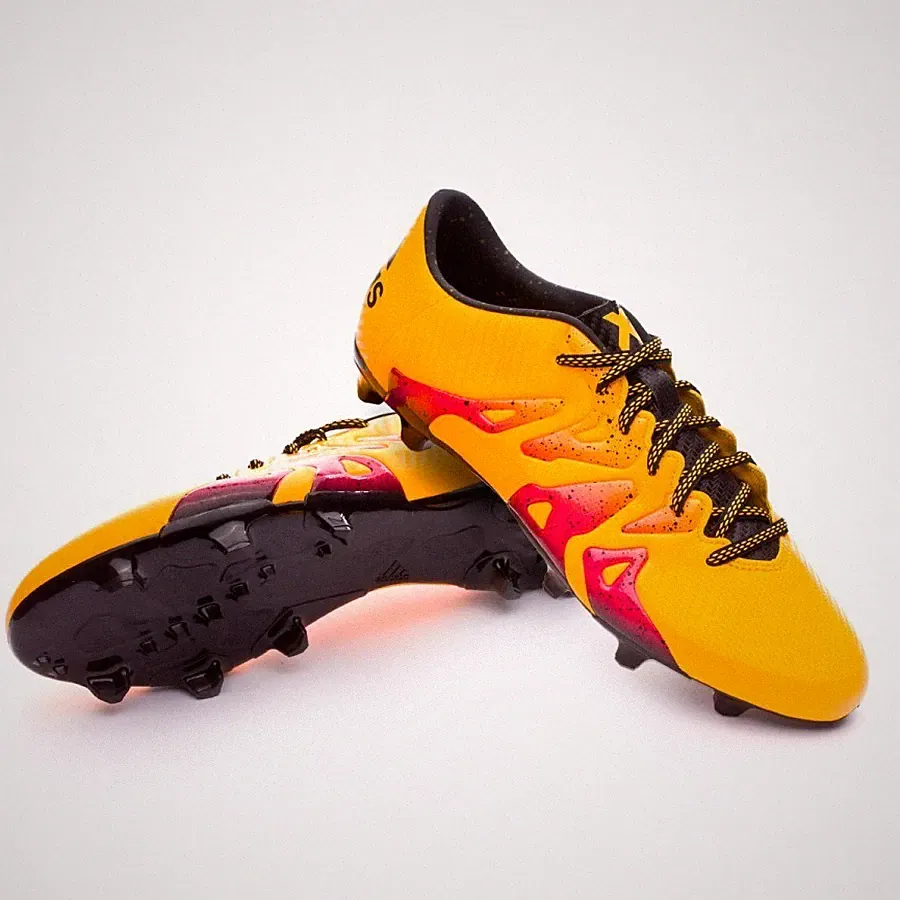 adidas X 15.4 FXG Youth Soccer Cleats Shoes Black Orange Pink Size 5.5 NEW!