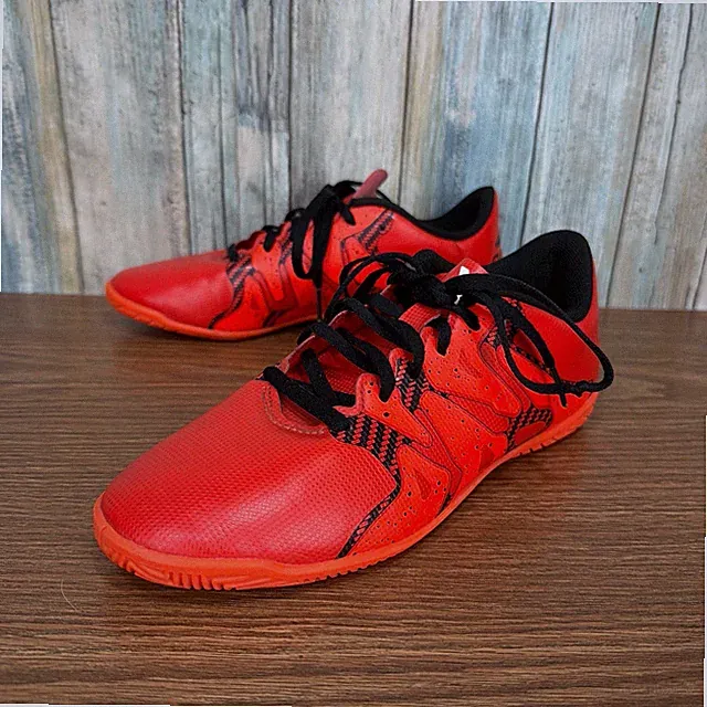 adidas X 15.4 IN Indoor Soccer Shoes Mens Youth Size 5 Red Black