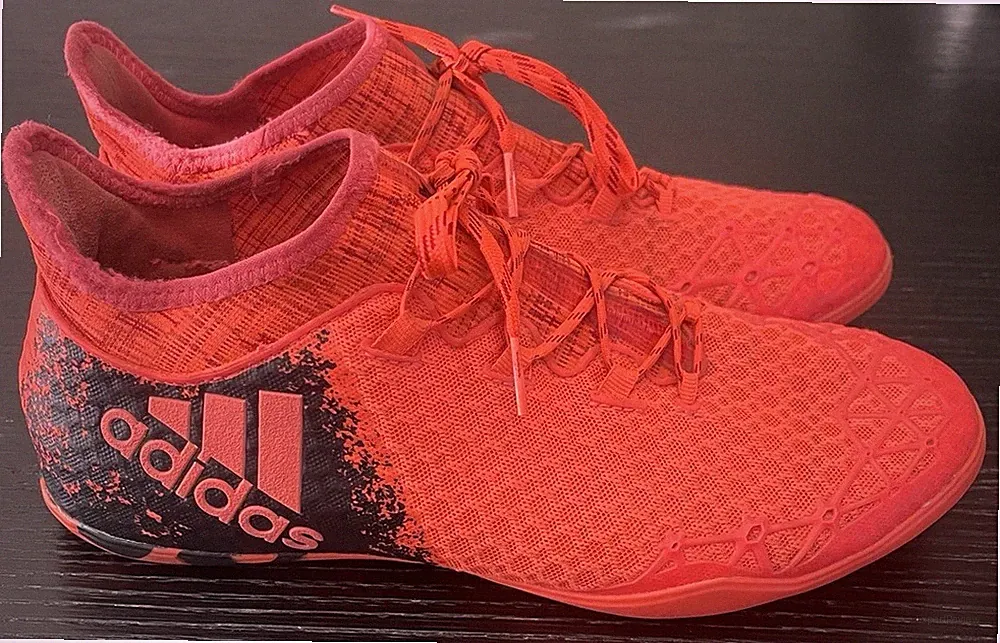 ADIDAS X 16.1 Court Mens Size 9.5 US Solar Red Black Indoor Soccer Shoes S31920